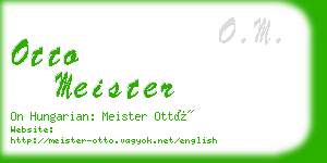 otto meister business card